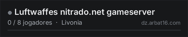 Luftwaffes nitrado.net gameserver na lista de servidores de DayZ da AR16