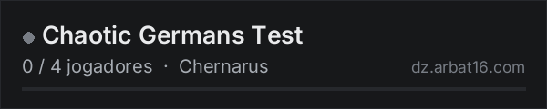 Chaotic Germans Test na lista de servidores de DayZ da AR16