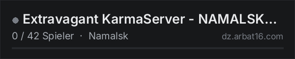 Extravagant KarmaServer - NAMALSK | HC | ADVENTURE | 1PP | V++ in der DayZ-Serverliste von AR16