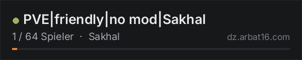 PVE|friendly|no mod|Sakhal in der DayZ-Serverliste von AR16