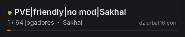 PVE|friendly|no mod|Sakhal na lista de servidores de DayZ da AR16