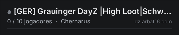GER Grauinger DayZ |High Loot|Schwarzmarkt|Trader| na lista de servidores de DayZ da AR16