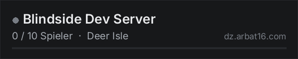 Blindside Dev Server in der DayZ-Serverliste von AR16
