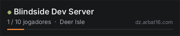 Blindside Dev Server na lista de servidores de DayZ da AR16