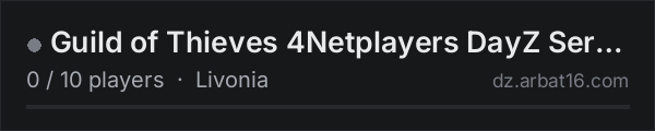 Guild of Thieves 4Netplayers DayZ Server on the AR16 DayZ server list