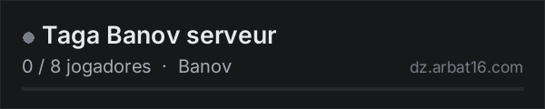 Taga Banov serveur na lista de servidores de DayZ da AR16