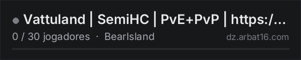 Vattuland | SemiHC | PvE+PvP | https://discord.gg/d3jteZURzF na lista de servidores de DayZ da AR16