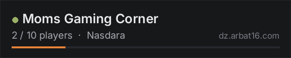 Moms Gaming Corner on the AR16 DayZ server list