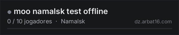 moo namalsk test offline na lista de servidores de DayZ da AR16