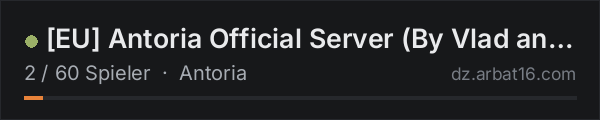 [EU] Antoria Official Server (By Vlad and Mr Crumpet) in der DayZ-Serverliste von AR16