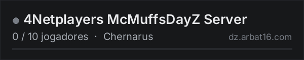 4Netplayers McMuffsDayZ Server na lista de servidores de DayZ da AR16
