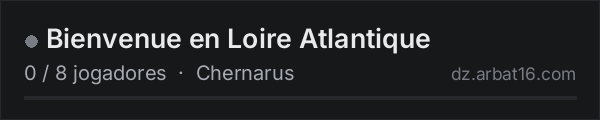 Bienvenue en Loire Atlantique na lista de servidores de DayZ da AR16
