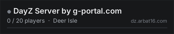 DayZ Server by g-portal.com on the AR16 DayZ server list