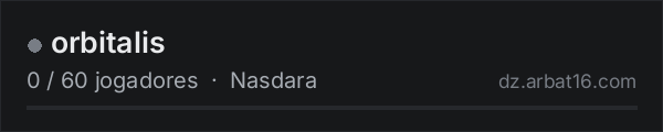 orbitalis na lista de servidores de DayZ da AR16