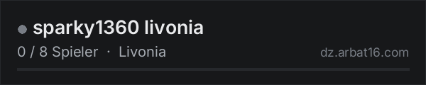 sparky1360 livonia in der DayZ-Serverliste von AR16