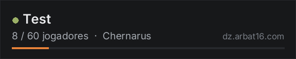 Test na lista de servidores de DayZ da AR16