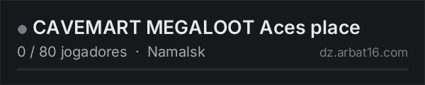 CAVEMART MEGALOOT Aces place na lista de servidores de DayZ da AR16