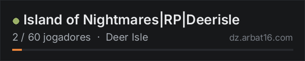 Island of Nightmares|RP|Deerisle na lista de servidores de DayZ da AR16