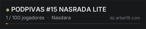 PODPIVAS #15 NASRADA LITE na lista de servidores de DayZ da AR16
