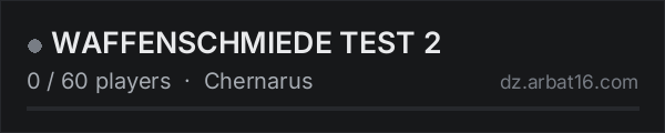 WAFFENSCHMIEDE TEST 2 on the AR16 DayZ server list