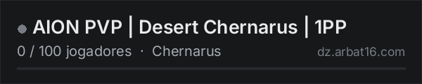 AION PVP | Desert Chernarus | 1PP na lista de servidores de DayZ da AR16