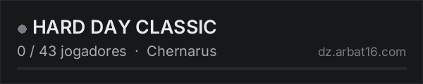 HARD DAY CLASSIC na lista de servidores de DayZ da AR16