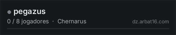 pegazus na lista de servidores de DayZ da AR16