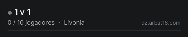1  v 1 na lista de servidores de DayZ da AR16