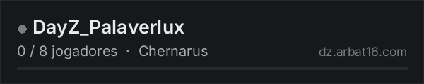 DayZ_Palaverlux na lista de servidores de DayZ da AR16