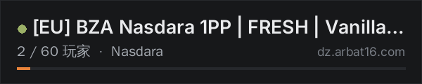AR16 DayZ 服务器列表中的 [EU] BZA Nasdara 1PP | FRESH | Vanilla | PvP