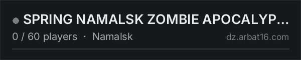SPRING NAMALSK ZOMBIE APOCALYPSE | TRADER | PVE ONLY on the AR16 DayZ server list