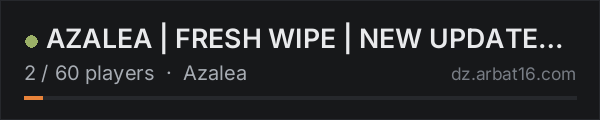 AZALEA | FRESH WIPE | NEW UPDATE 0.4.3 | 1PP | azaleamap.com on the AR16 DayZ server list