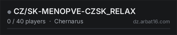 CZ/SK-MENOPVE-CZSK_RELAX on the AR16 DayZ server list