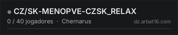 CZ/SK-MENOPVE-CZSK_RELAX na lista de servidores de DayZ da AR16