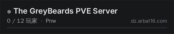 AR16 DayZ 服务器列表中的 The GreyBeards PVE Server