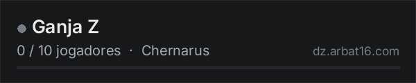 Ganja Z na lista de servidores de DayZ da AR16