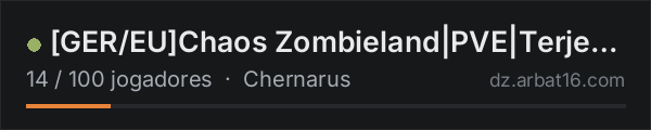 GER/EUChaos Zombieland|PVE|Terje|Survival|NO Trader na lista de servidores de DayZ da AR16