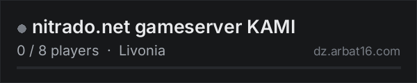 nitrado.net gameserver KAMI on the AR16 DayZ server list