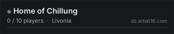 Home of Chillung on the AR16 DayZ server list