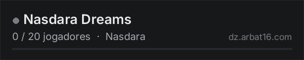 Nasdara Dreams na lista de servidores de DayZ da AR16