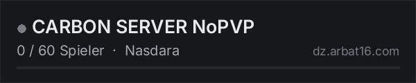 CARBON SERVER NoPVP in der DayZ-Serverliste von AR16