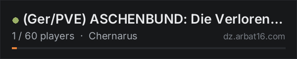 (Ger/PVE) ASCHENBUND: Die Verlorenen Lande Chernarus on the AR16 DayZ server list