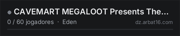CAVEMART MEGALOOT Presents The Garden Of Eden na lista de servidores de DayZ da AR16