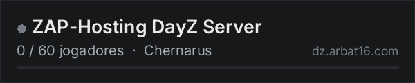 ZAP-Hosting DayZ Server na lista de servidores de DayZ da AR16