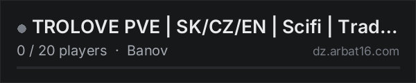 TROLOVE PVE | SK/CZ/EN | Scifi | Trader-Quests-Crafting on the AR16 DayZ server list