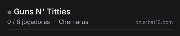 Guns N' Titties na lista de servidores de DayZ da AR16