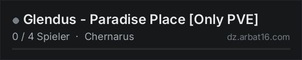 Glendus - Paradise Place [Only PVE] in der DayZ-Serverliste von AR16