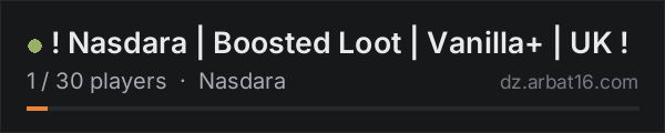 ! Nasdara | Boosted Loot | Vanilla+ | UK ! on the AR16 DayZ server list