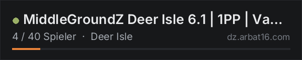 MiddleGroundZ Deer Isle 6.1 | 1PP | Vanilla+ |  FRESH WIPE in der DayZ-Serverliste von AR16