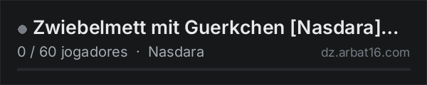 Zwiebelmett mit Guerkchen [Nasdara] GER na lista de servidores de DayZ da AR16